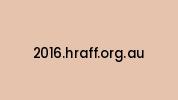 2016.hraff.org.au Coupon Codes