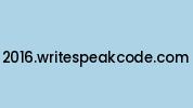 2016.writespeakcode.com Coupon Codes