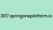2017.springoneplatform.io Coupon Codes