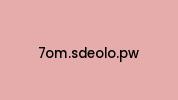 7om.sdeolo.pw Coupon Codes