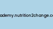 Academy.nutrition2change.com Coupon Codes