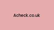 Acheck.co.uk Coupon Codes