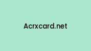 Acrxcard.net Coupon Codes