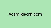 Acsm.ideafit.com Coupon Codes