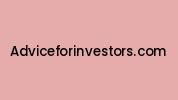 Adviceforinvestors.com Coupon Codes