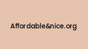 Affordableandnice.org Coupon Codes