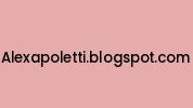 Alexapoletti.blogspot.com Coupon Codes