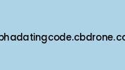 Alphadatingcode.cbdrone.com Coupon Codes