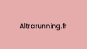 Altrarunning.fr Coupon Codes