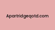 Apartridgeqotd.com Coupon Codes