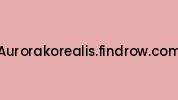 Aurorakorealis.findrow.com Coupon Codes