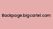 Backpage.bigcartel.com Coupon Codes