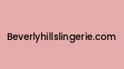 Beverlyhillslingerie.com Coupon Codes