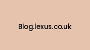 Blog.lexus.co.uk Coupon Codes