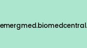 Bmcemergmed.biomedcentral.com Coupon Codes