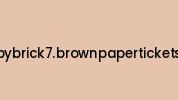 Brickbybrick7.brownpapertickets.com Coupon Codes