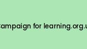 Campaign-for-learning.org.uk Coupon Codes