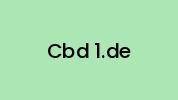 Cbd-1.de Coupon Codes