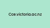 Cce.victoria.ac.nz Coupon Codes