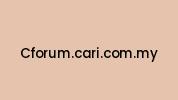 Cforum.cari.com.my Coupon Codes