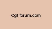 Cgt-forum.com Coupon Codes