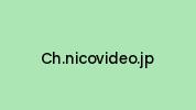 Ch.nicovideo.jp Coupon Codes