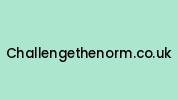 Challengethenorm.co.uk Coupon Codes