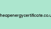Cheapenergycertificate.co.uk Coupon Codes