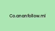 Co.ananfollow.ml Coupon Codes