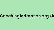 Coachingfederation.org.uk Coupon Codes