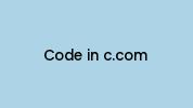Code-in-c.com Coupon Codes