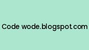 Code-wode.blogspot.com Coupon Codes