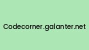Codecorner.galanter.net Coupon Codes