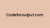 Codeforoutput.com Coupon Codes