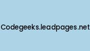Codegeeks.leadpages.net Coupon Codes