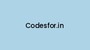 Codesfor.in Coupon Codes