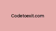 Codetoexit.com Coupon Codes