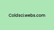 Coldsci.webs.com Coupon Codes