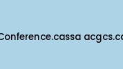 Conference.cassa-acgcs.ca Coupon Codes