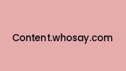 Content.whosay.com Coupon Codes