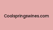 Coolspringswines.com Coupon Codes