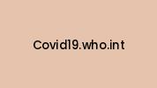 Covid19.who.int Coupon Codes