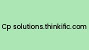 Cp-solutions.thinkific.com Coupon Codes