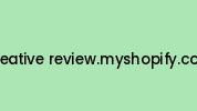 Creative-review.myshopify.com Coupon Codes
