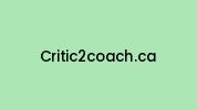 Critic2coach.ca Coupon Codes