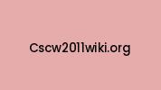 Cscw2011wiki.org Coupon Codes