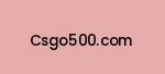 csgo500.com Coupon Codes
