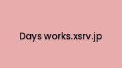 Days-works.xsrv.jp Coupon Codes