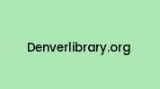Denverlibrary.org Coupon Codes