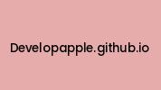 Developapple.github.io Coupon Codes